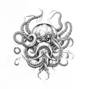Kraken tattoo design idea