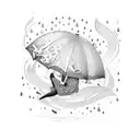 dance in the rain tattoo design idea