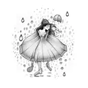 dance in the rain tattoo design idea