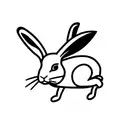 rabbit with a star tattoo design idea