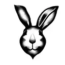 rabbit with a star tattoo design idea