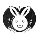 rabbit with a star tattoo design idea