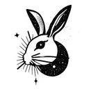 rabbit star tattoo design idea