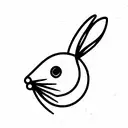 rabbit star tattoo design idea