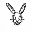 rabbit star tattoo design idea