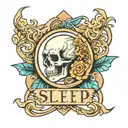sleep token band logo tattoo design idea