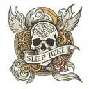 sleep token band logo tattoo design idea