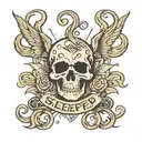 sleep token band logo tattoo design idea