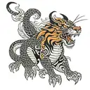 dragon tiger tattoo design idea