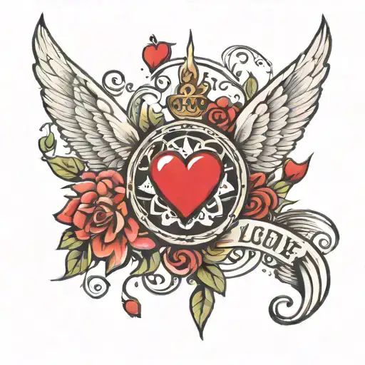 god is love tattoo design idea