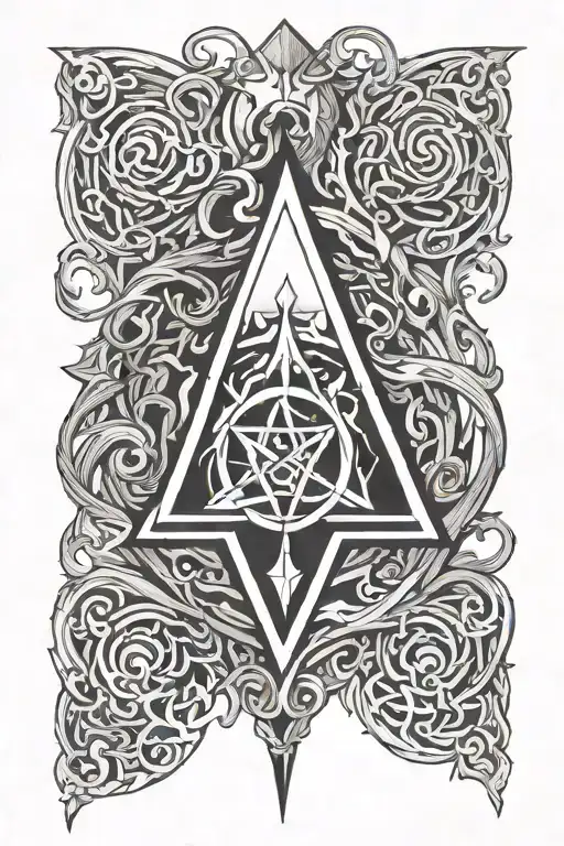 fear god symbol in alchemy tattoo design idea