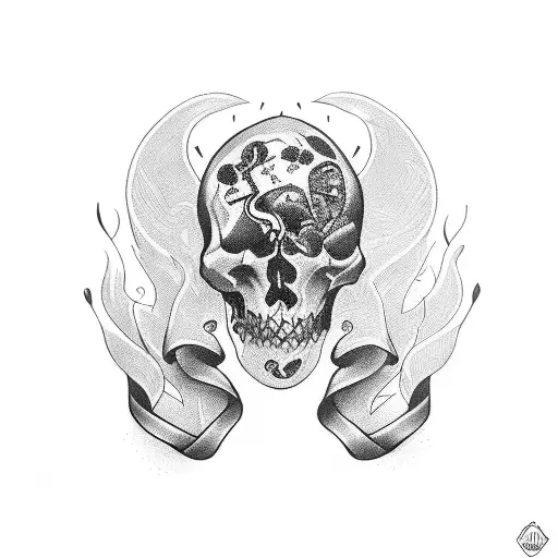 born  die tattoo design idea