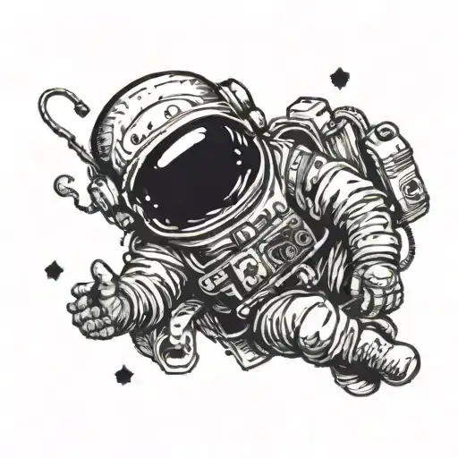 dead astronaut  tattoo design idea