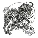 leo and scorpio zodiac sign tattoo design idea