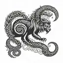 leo and scorpio zodiac sign tattoo design idea