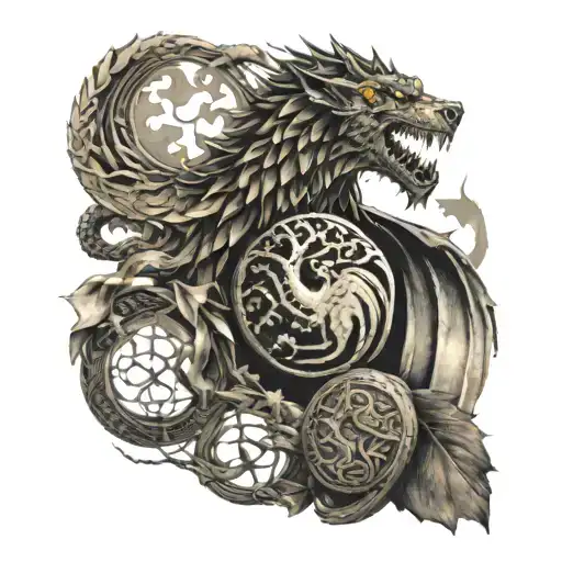 game of thrones houses sleeve  tattoo design idea