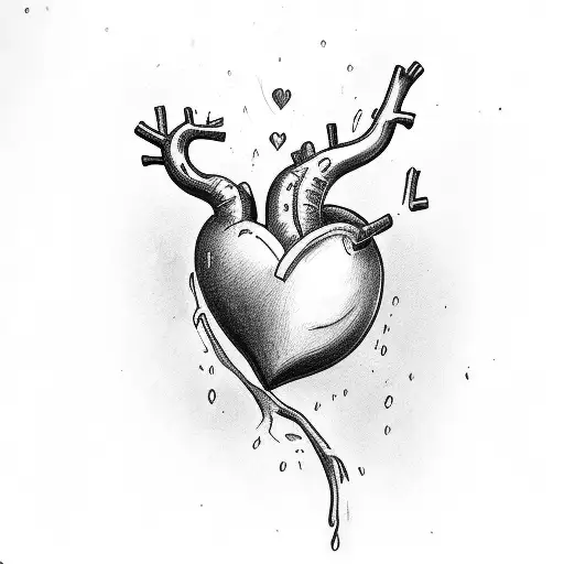 Crying Heart tattoo design idea