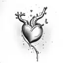 Crying Heart tattoo design idea