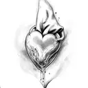 Crying Heart tattoo design idea