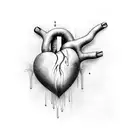 Crying Heart tattoo design idea