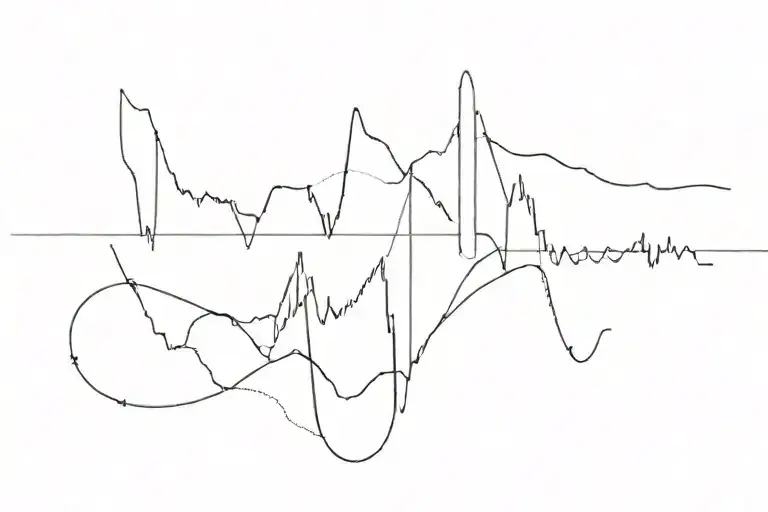 EKG line that transitions into an anarchist symbol tattoo design idea