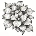 single dogwood flower tattoo design idea