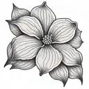 single dogwood flower tattoo design idea