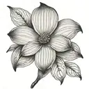 single dogwood flower tattoo design idea