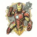 avengers Ironman captain tattoo design idea