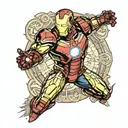 avengers Ironman captain tattoo design idea