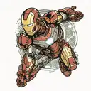 avengers Ironman captain tattoo design idea