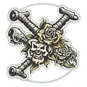 screw sticker  tattoo design idea