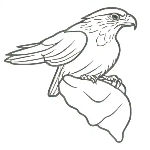 Falcon holding bar of soap tattoo design idea