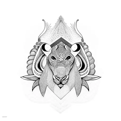 collage of african animals tattoo design idea