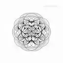 flower of life 3d tattoo design idea