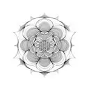 flower of life 3d tattoo design idea