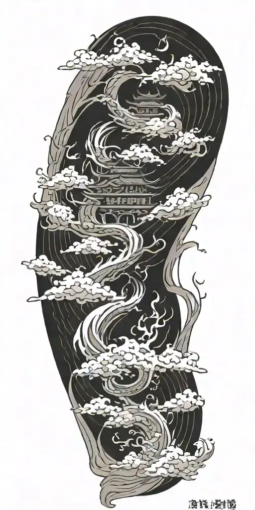 fire water earth wind tattoo design idea