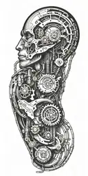 Cyberpunk tattoo design idea