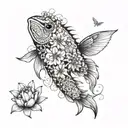 tattoos inspired by the local flora and fauna of Benidorm, such as native flowers or marine fish, shells, etc. tattoo design idea