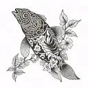 tattoos inspired by the local flora and fauna of Benidorm, such as native flowers or marine fish, shells, etc. tattoo design idea