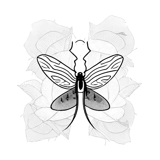 mayfly  tattoo design idea