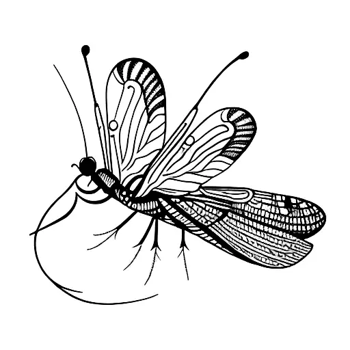 mayfly tattoo design idea