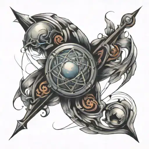atom design tattoo design idea