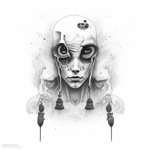 old school grunge deep black tattoo design. no details. no backgroung. small gray-green wide-open eye, dilated pupil, a  tattoo design idea