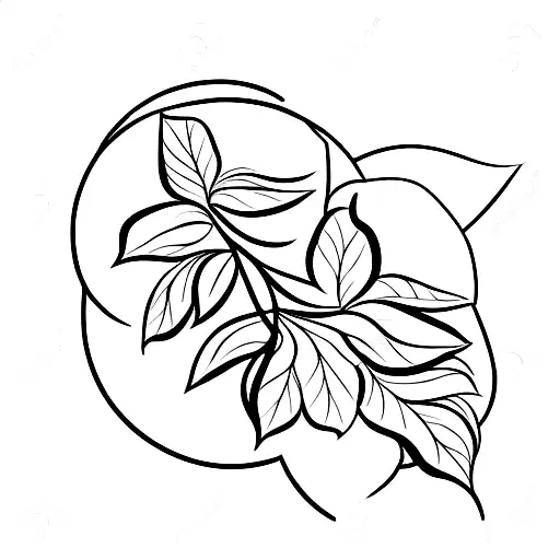 small part of a Bougainvillea,focused on flower, black and white, simple tattoo design idea
