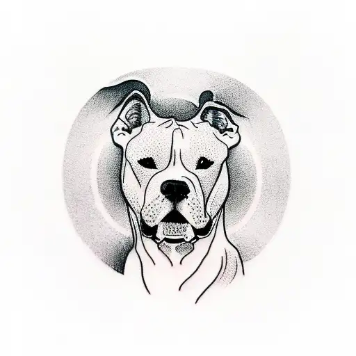 pitbull tattoo design idea