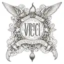 VINI VICI VIDI VICI words surrounded tattoo design idea