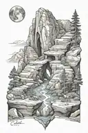 geology formations forming a family tattoo design idea