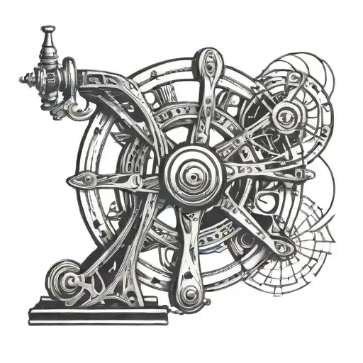 spinning wheel tattoo design idea