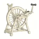 Nightingale spinning wheel tattoo design idea